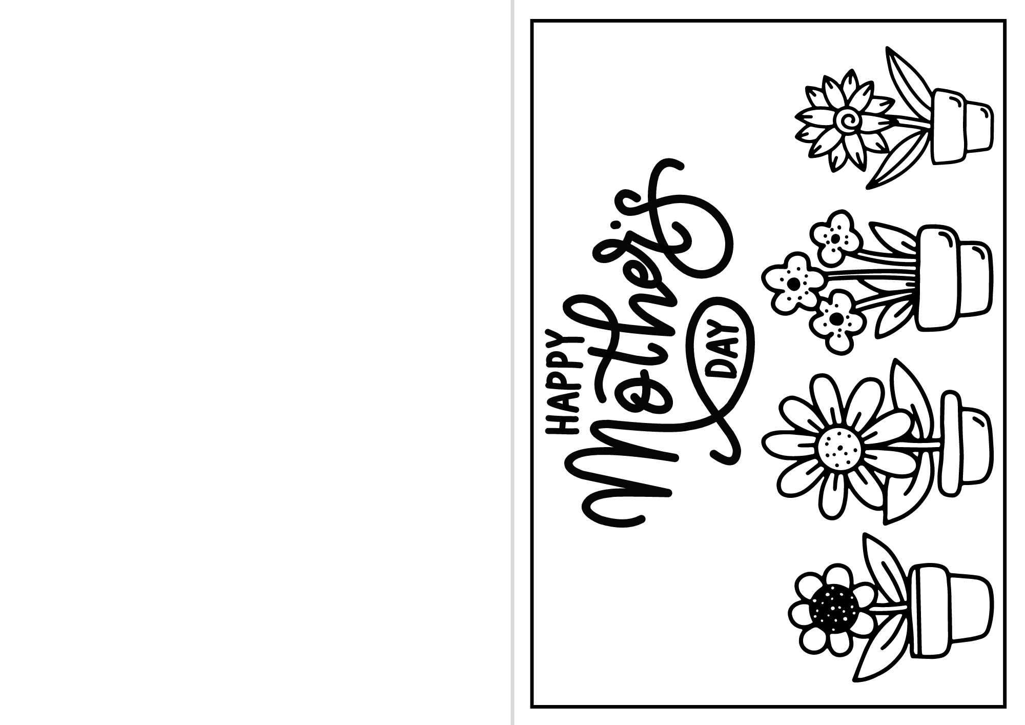 2 Flowers Mother's Day Card Free PDF Download